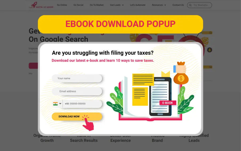 EBook Download Popups