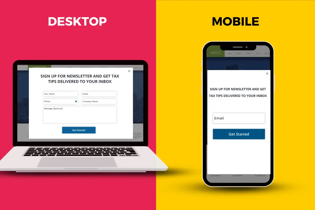 Mobile-landing-page